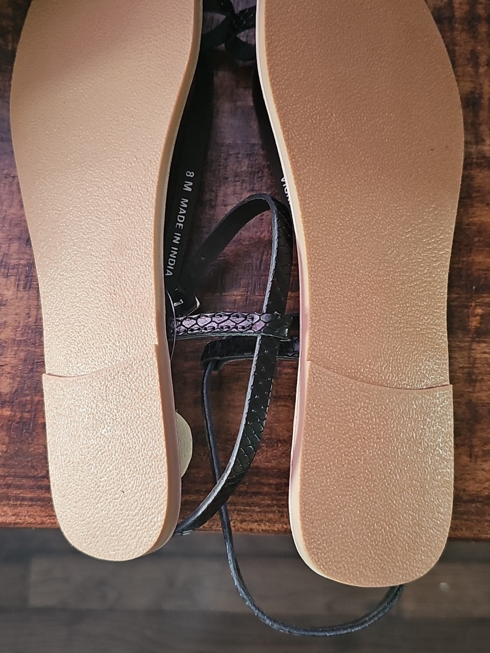 NWT BEACH Matisse Leather Women's Black Sandals Size 8 - Picture 4 of 4
